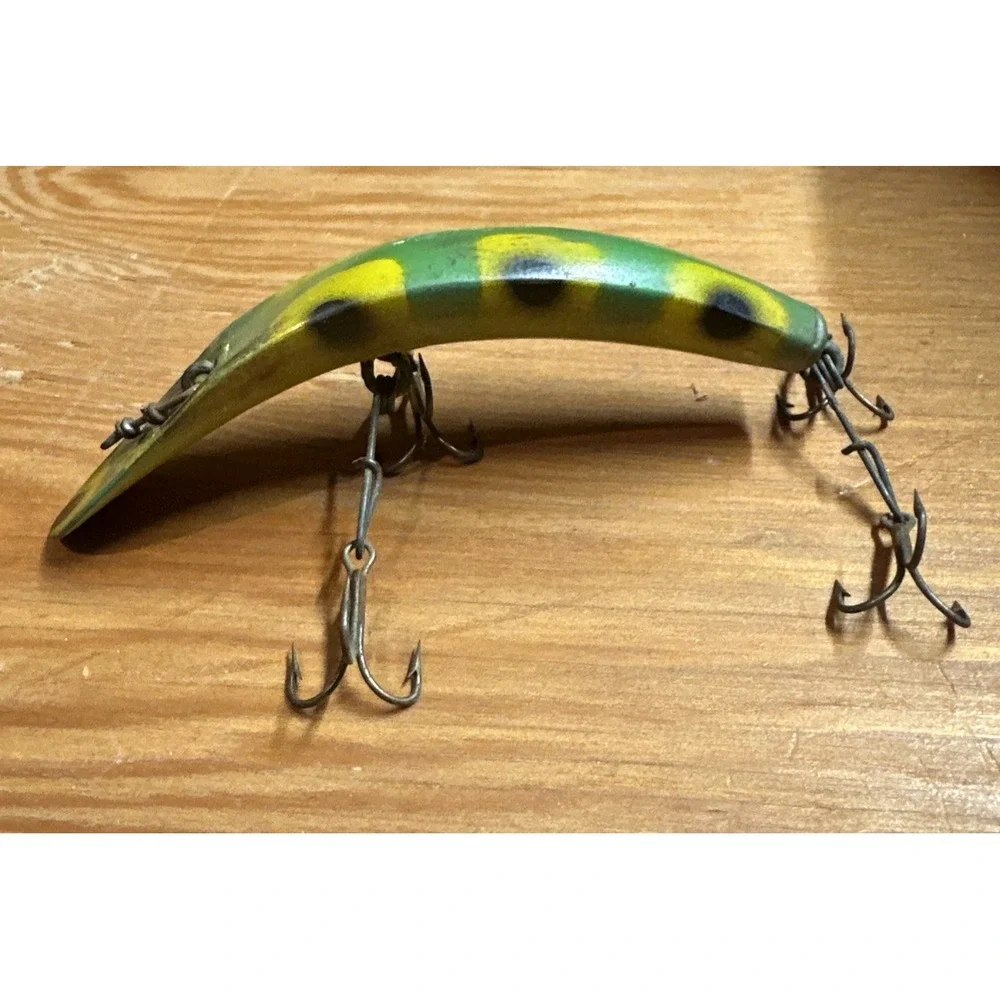 Wooden Helin Flatfish LU Fishing Lure 3.5